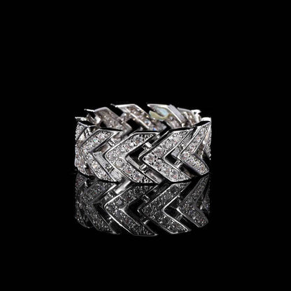 V-Shaped Arrow Zircon Ring