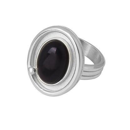 18k Gold Plated Black Onyx Ring