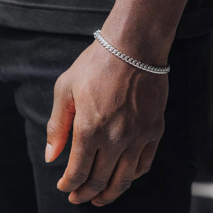 Electroplated 18K Gold Diamond Cuban Bracelet