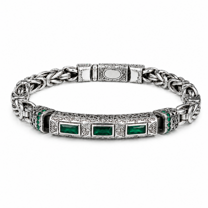 Vintage Engraved Woven Bracelet