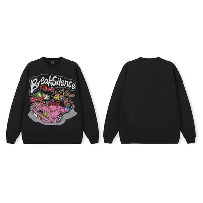 Heavy Street Hip-Hop Print Sweatshirt