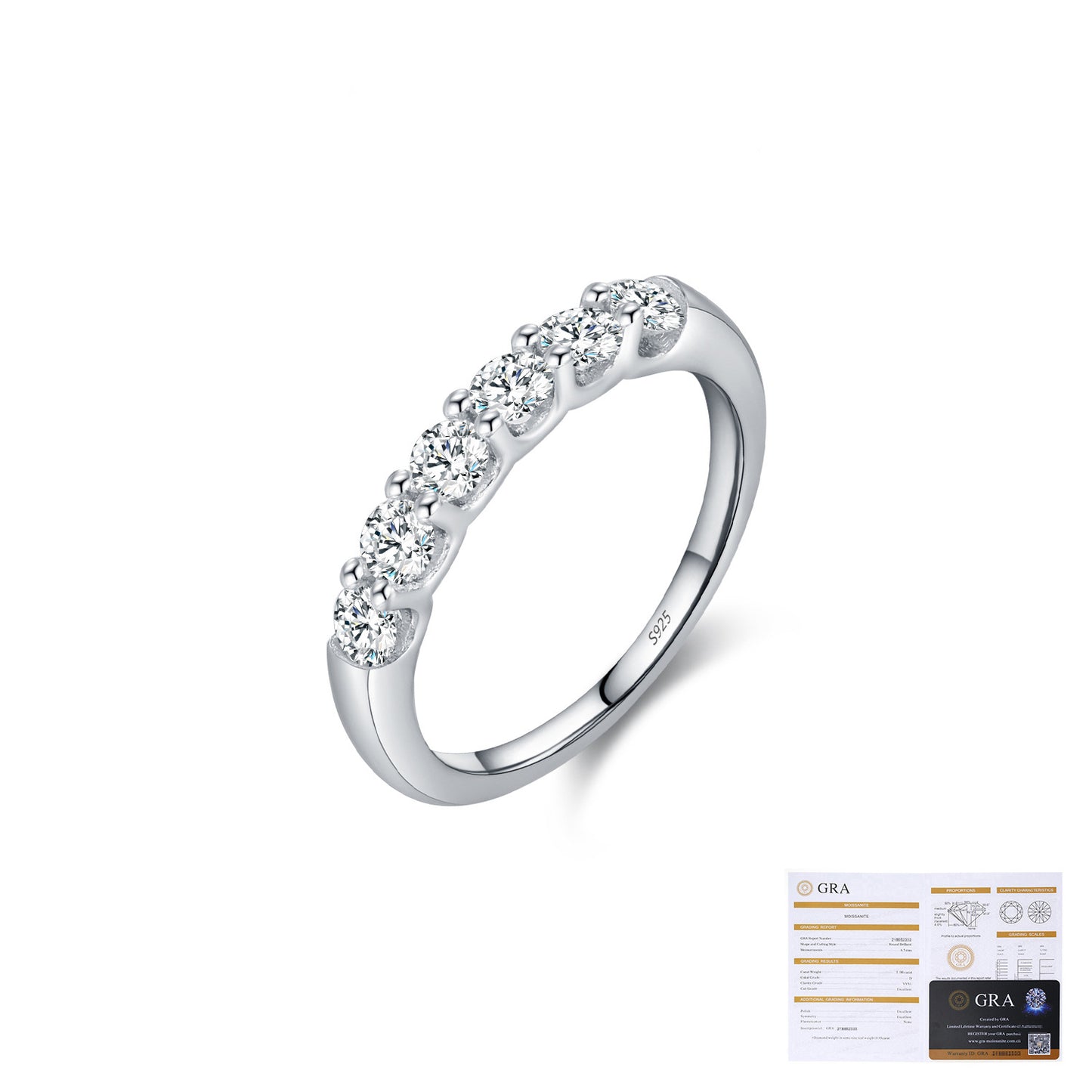 Sterling Silver Moissanite Luxury Ring