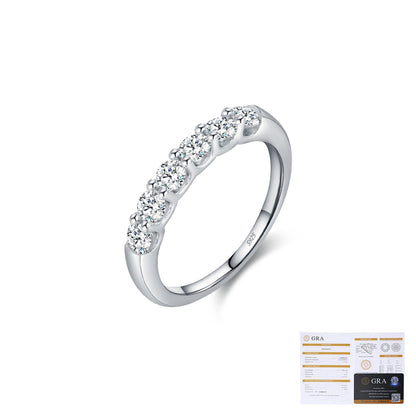 Sterling Silver Moissanite Luxury Ring