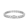 Iced Out Square Tennis Chain - White Gold