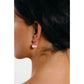 Peach Pink Cat's Eye Earrings
