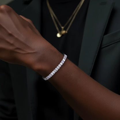 Emerald Cut Diamond Bracelet