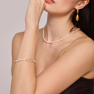 Baroque Natural Pearl and Diamond Bracelet