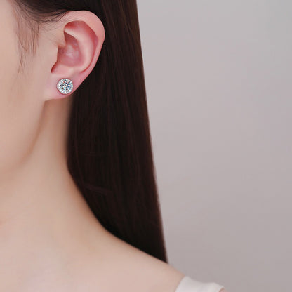 5A Zircon/D Color Moissanite Magnetic Earrings