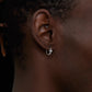 925 Sterling Silver Diamond Cross Earrings