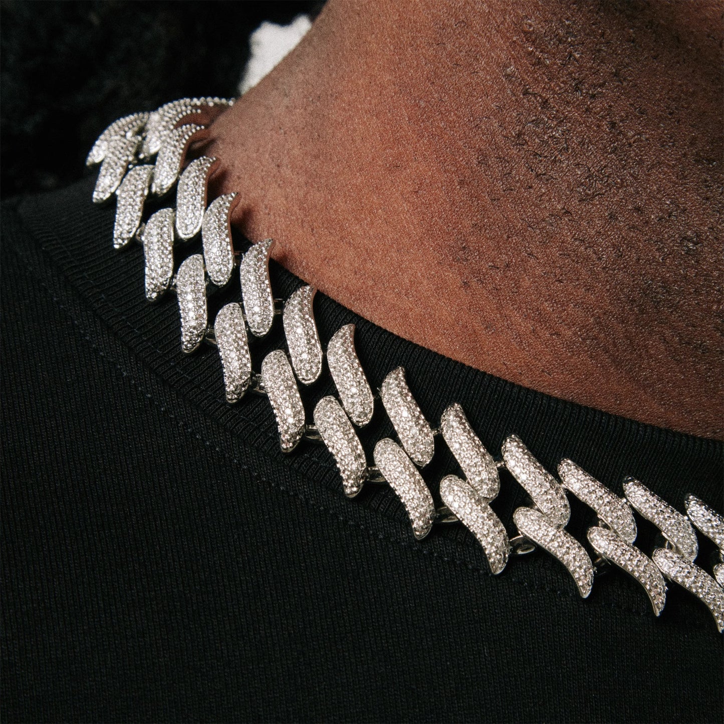 Pointed Diamond Cuban Chain