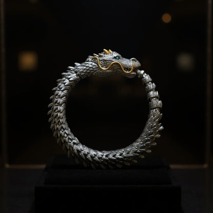 Silver-Plated Eastern Dragon Bracelet