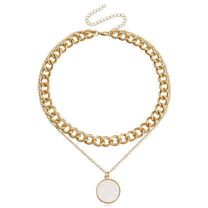 Combination Pearl Medallion Necklace