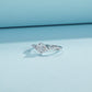 Crown Sterling Silver Moissanite Ring